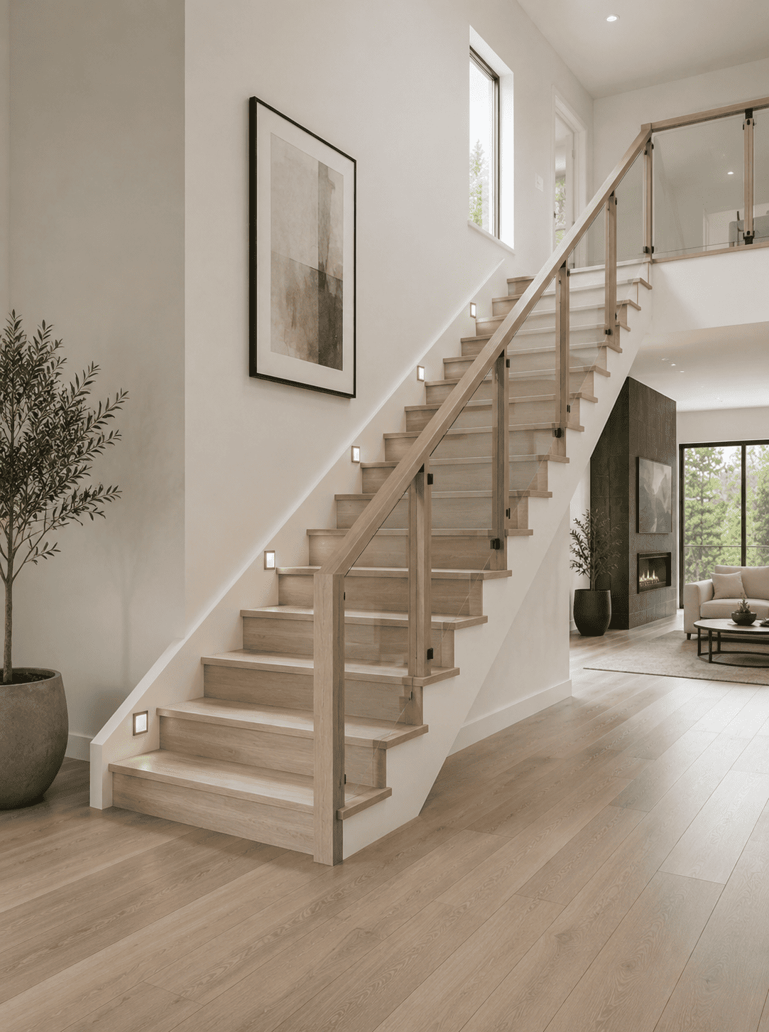 Meta Structures staircase integrated into a modern interior
